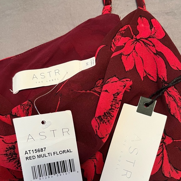 ASTR Red Multi Floral Camisole Top - Picture 4 of 5